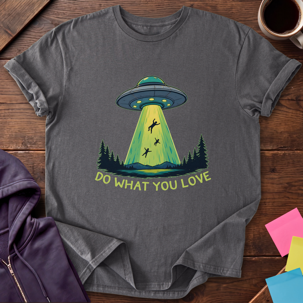 Alien Do What You Love T-Shirt — Charcoal