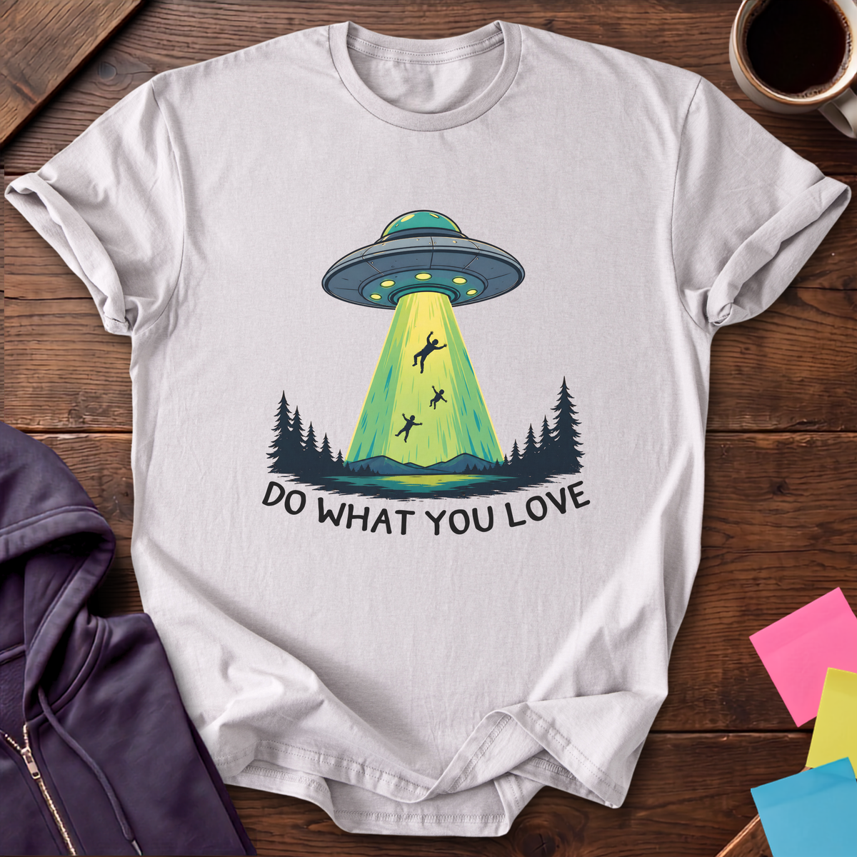 Alien Do What You Love T-Shirt — Ice Grey