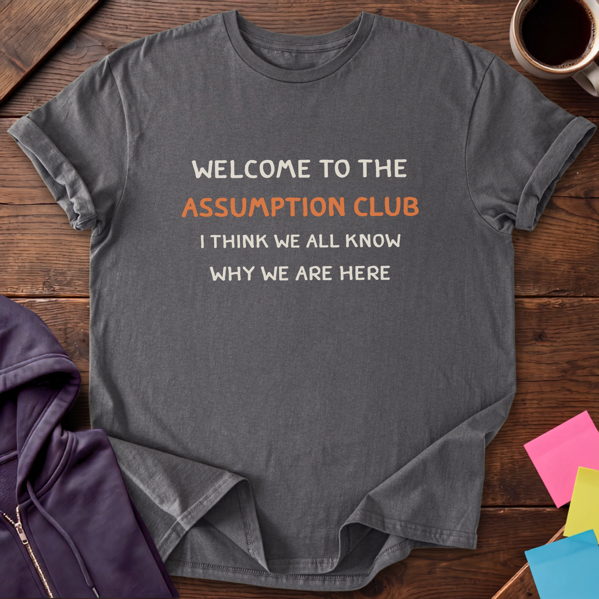 Assumption Club T-Shirt — Charcoal