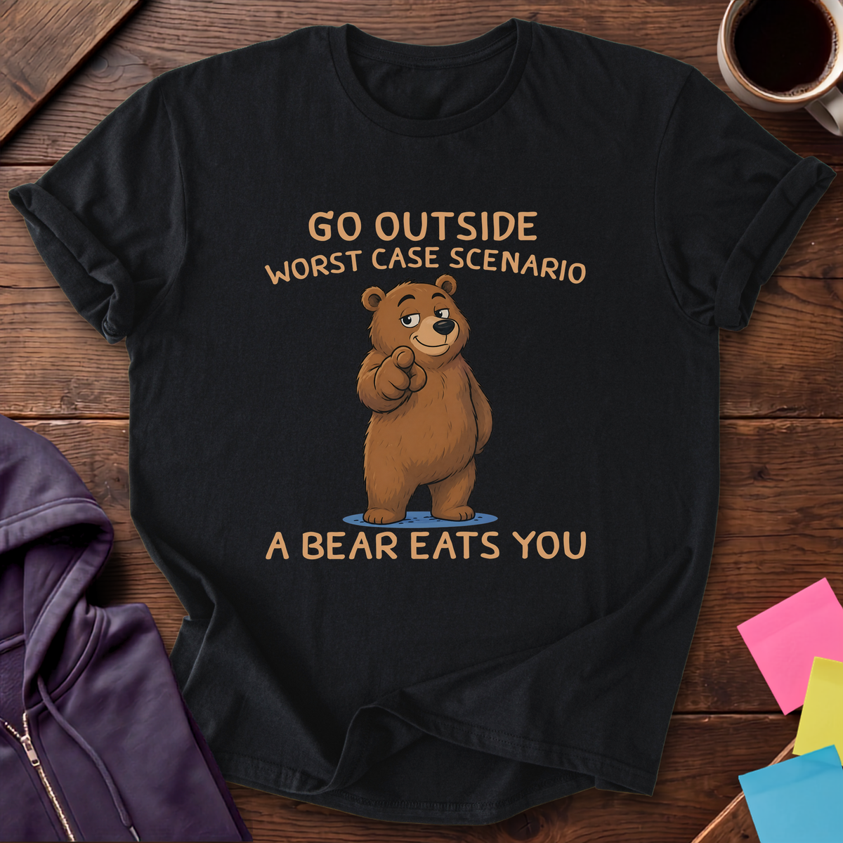 Bear Eats You T-Shirt — Black