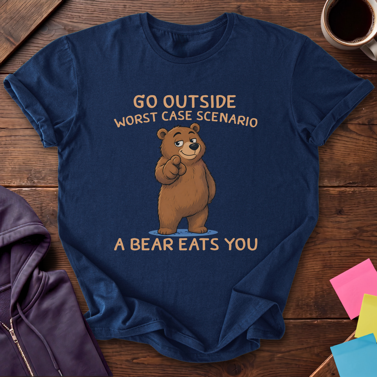 Bear Eats You T-Shirt — Navy
