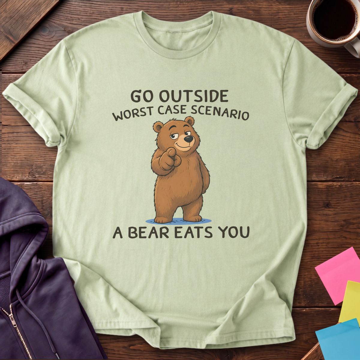 Bear Eats You T-Shirt — Pistachio