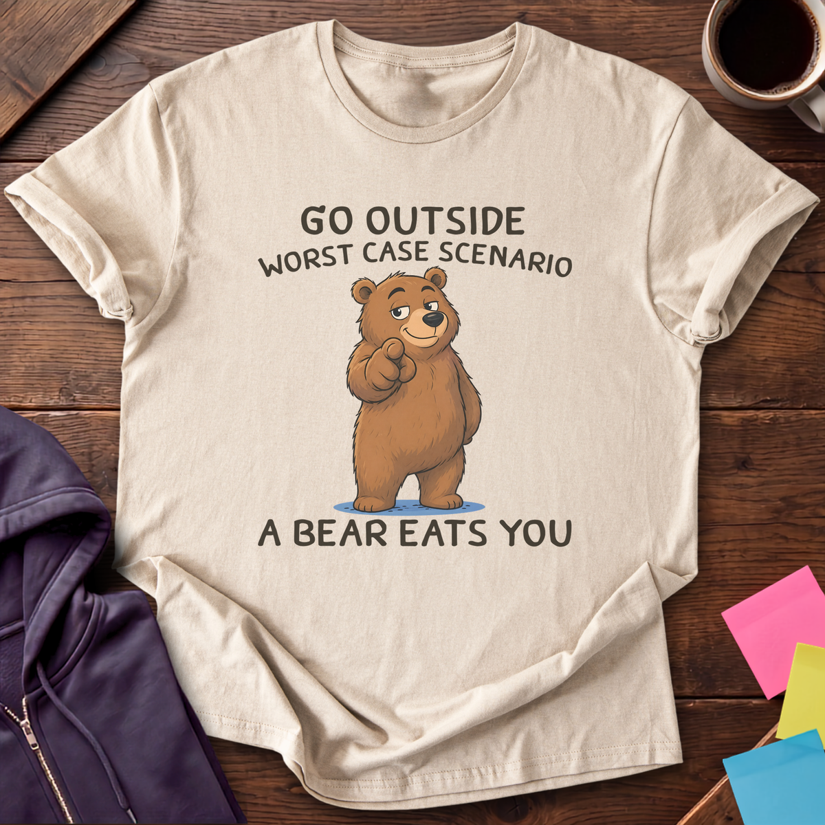 Bear Eats You T-Shirt — Sand