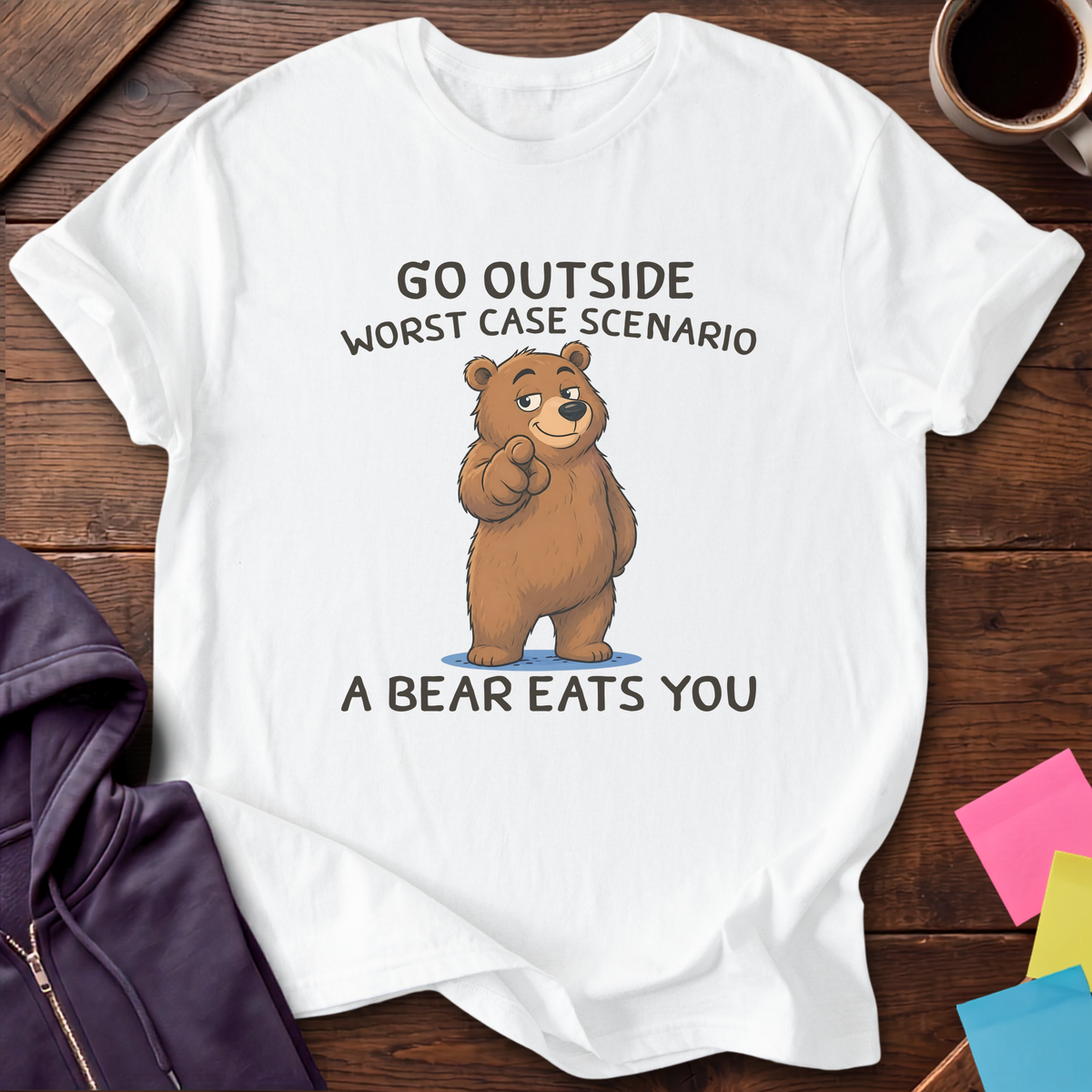 Bear Eats You T-Shirt — White