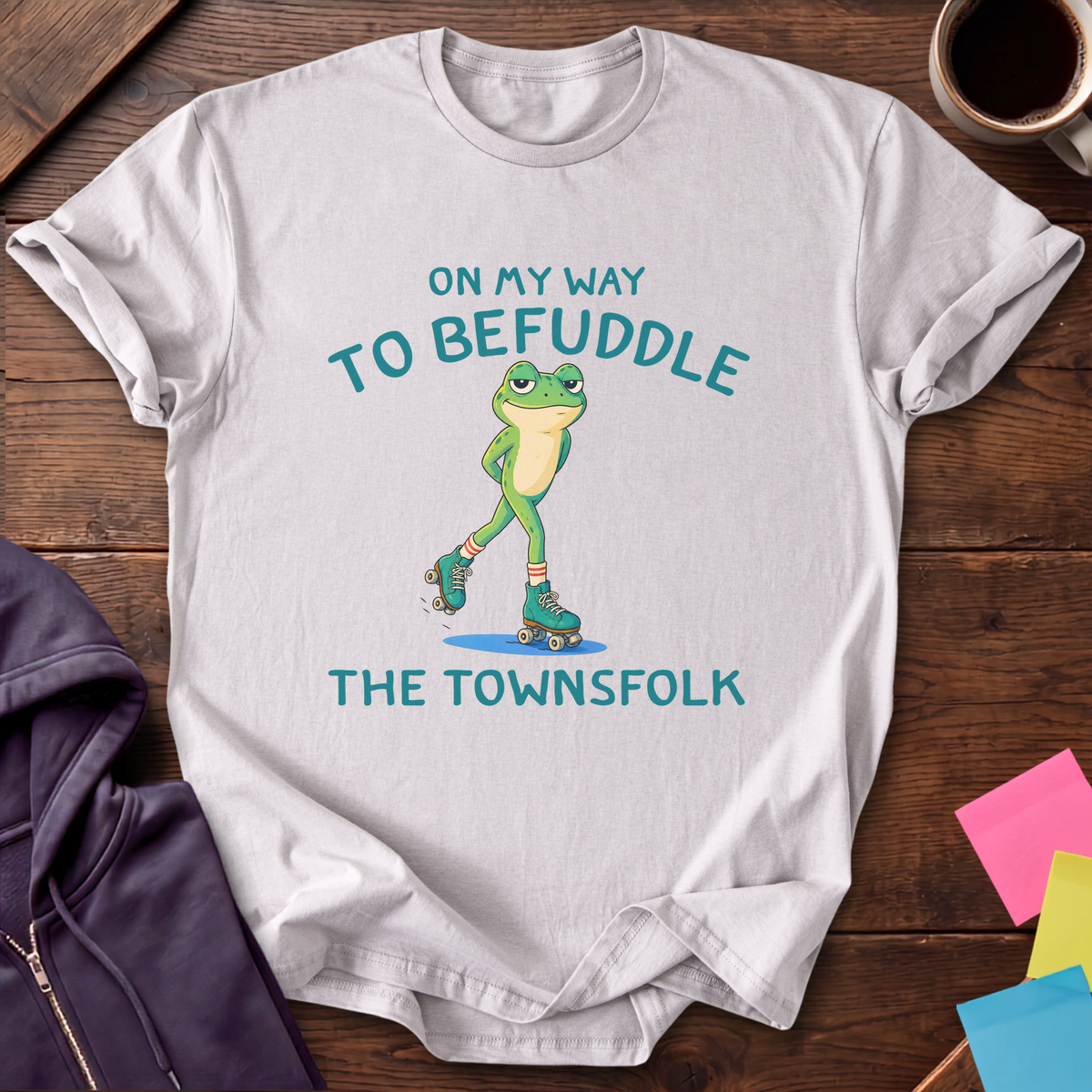 Befuddle Townsfolk T-Shirt — Ice Grey