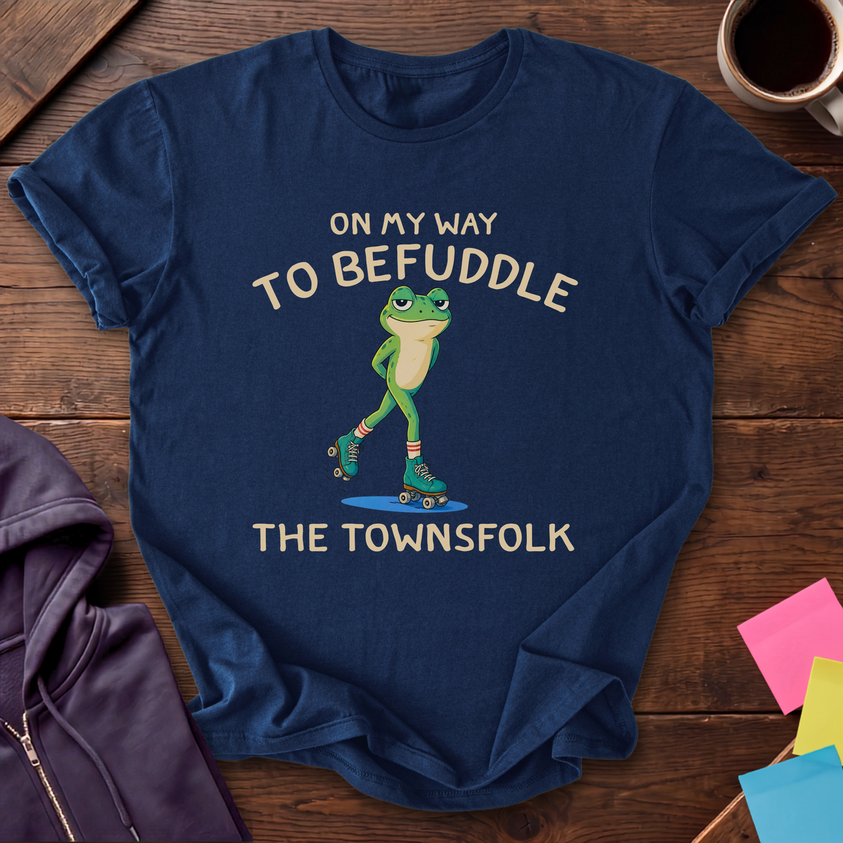 Befuddle Townsfolk T-Shirt — Navy