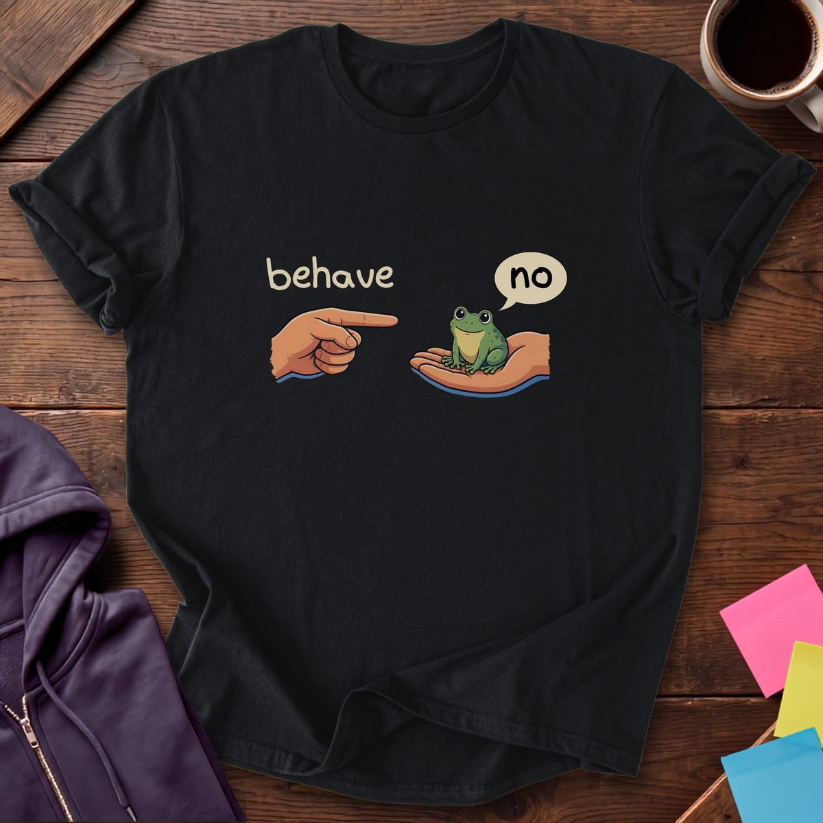 Behave No Frog T-Shirt — Black