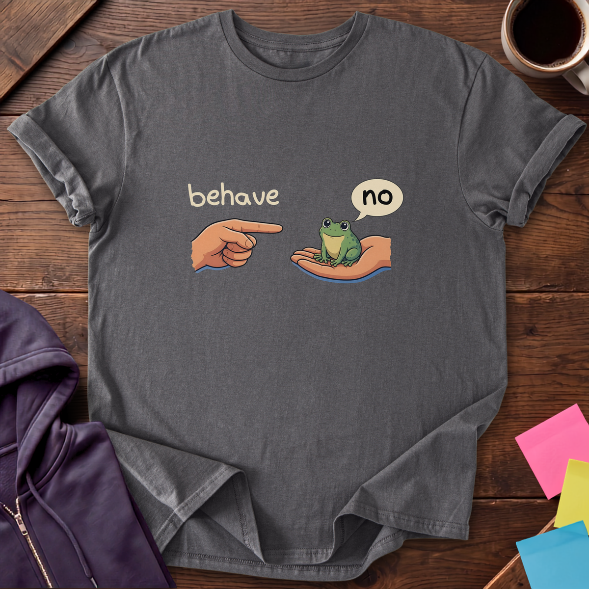 Behave No Frog T-Shirt — Charcoal