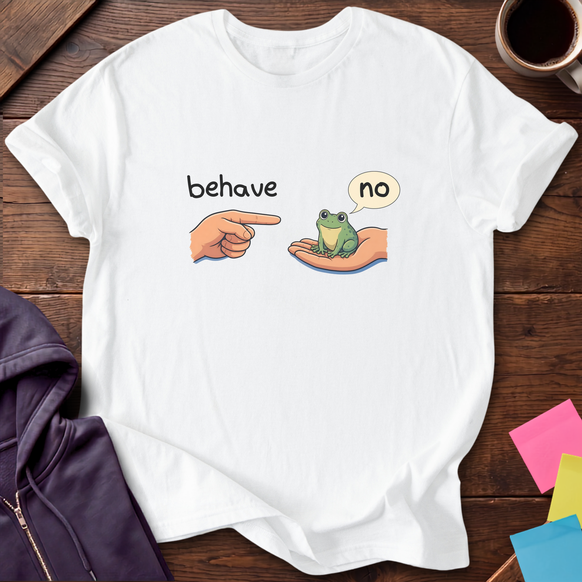 Behave No Frog T-Shirt — White