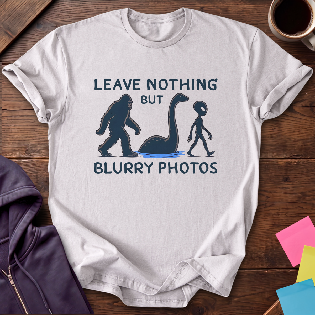 Blurry Photos Club T-Shirt — Ice Grey