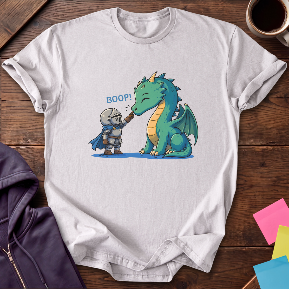 Boop the Dragon T-Shirt — Ice Grey