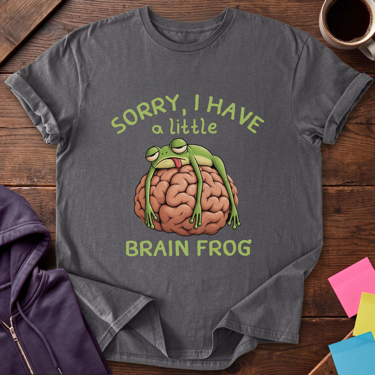 Brain Frog T-Shirt — Charcoal