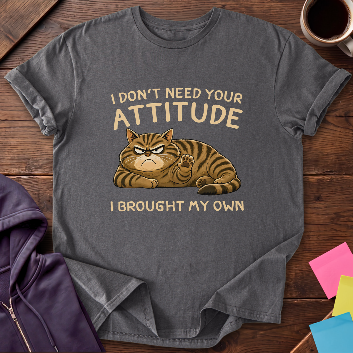 Brought My Own Attitude T-Shirt — Charcoal