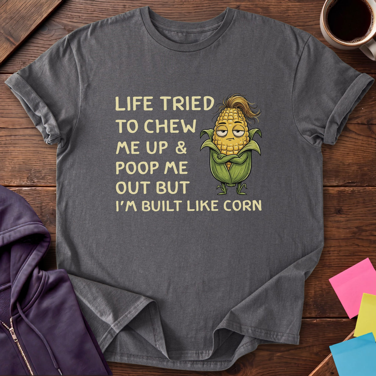 Built Like Corn T-Shirt — Charcoal