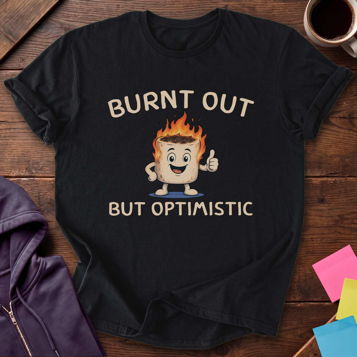 Burnt Out Marshmallow T-Shirt — Black