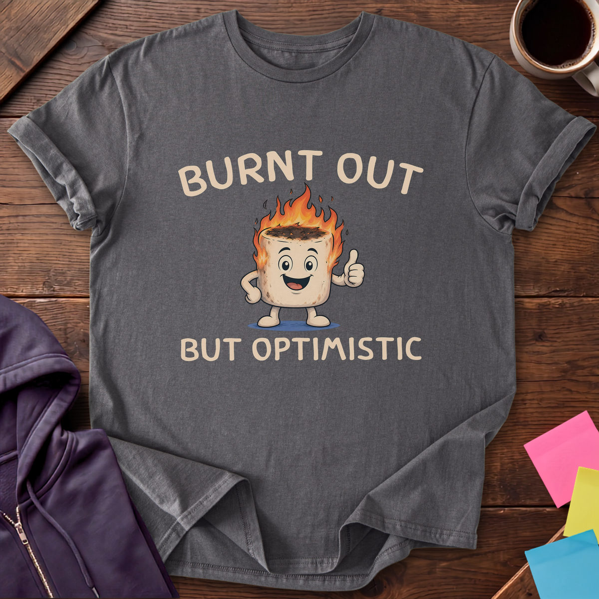 Burnt Out Marshmallow T-Shirt — Charcoal
