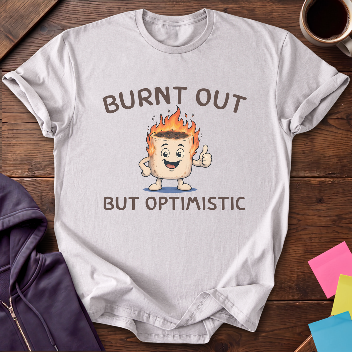 Burnt Out Marshmallow T-Shirt — Ice Grey