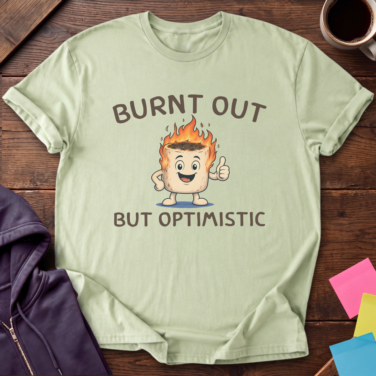 Burnt Out Marshmallow T-Shirt — Pistachio