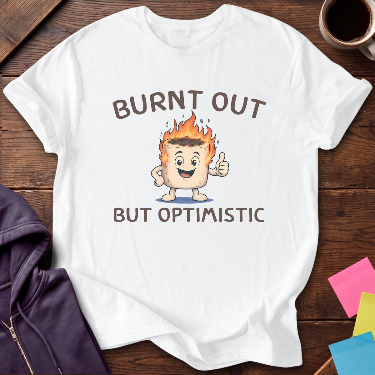 Burnt Out Marshmallow T-Shirt — White