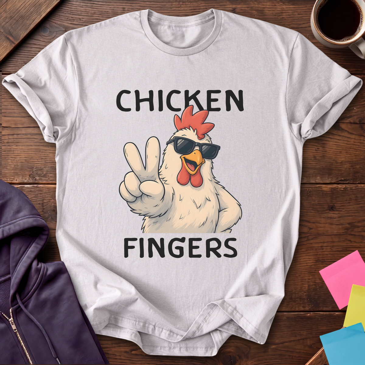 Chicken Fingers T-Shirt — Ice Grey