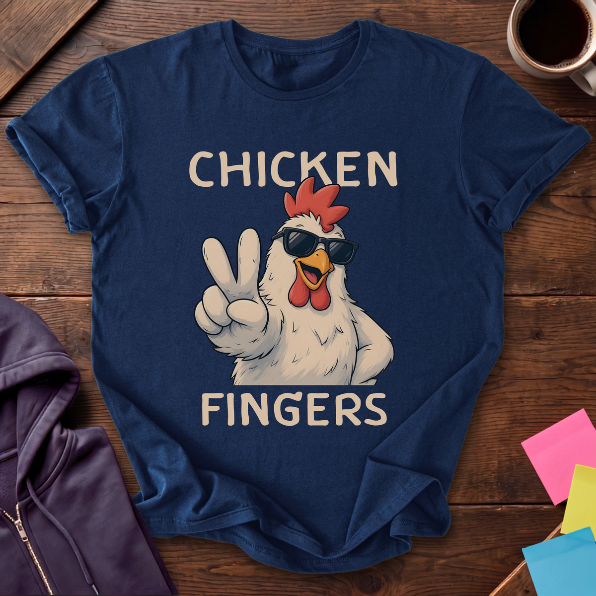 Chicken Fingers T-Shirt — Navy