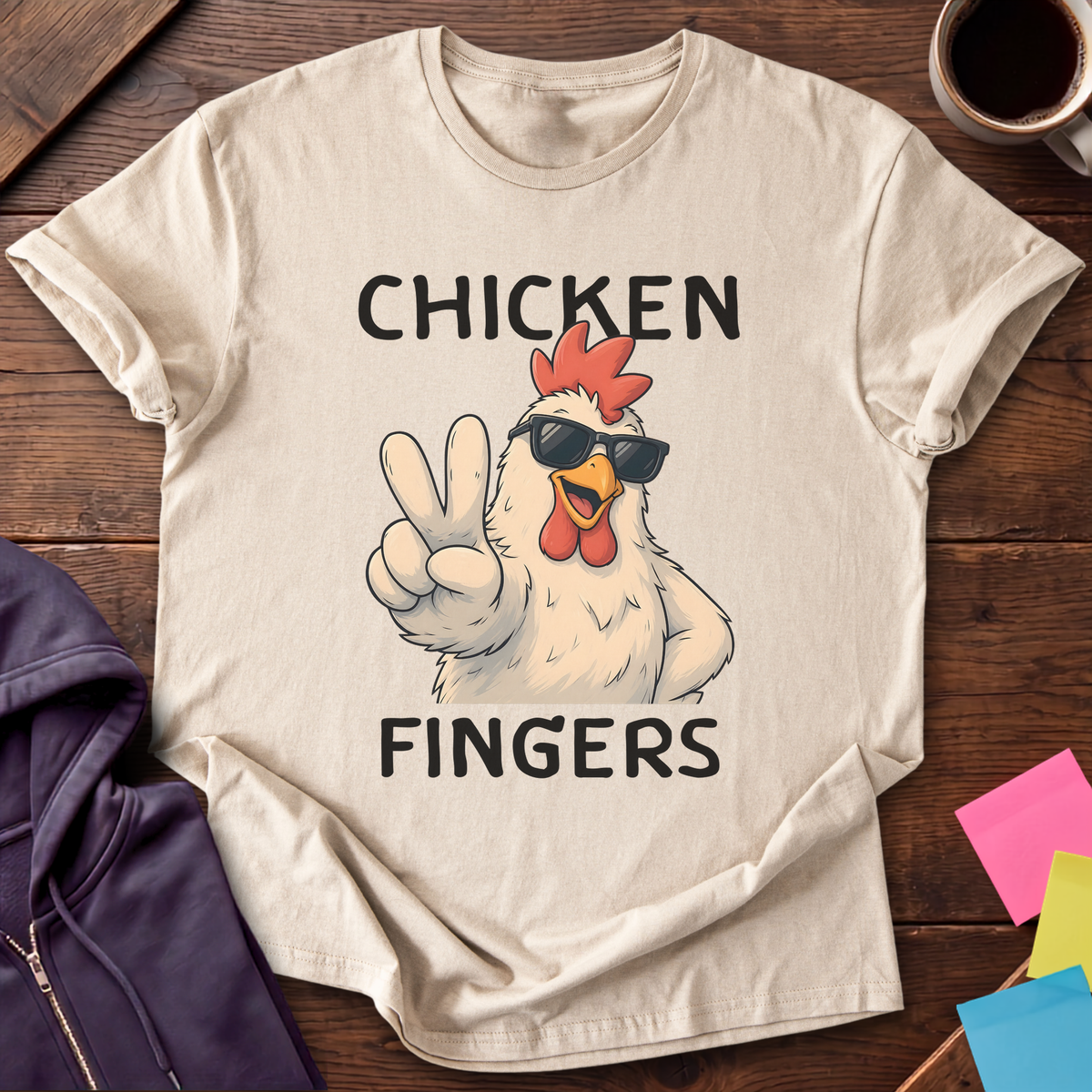 Chicken Fingers T-Shirt — Sand