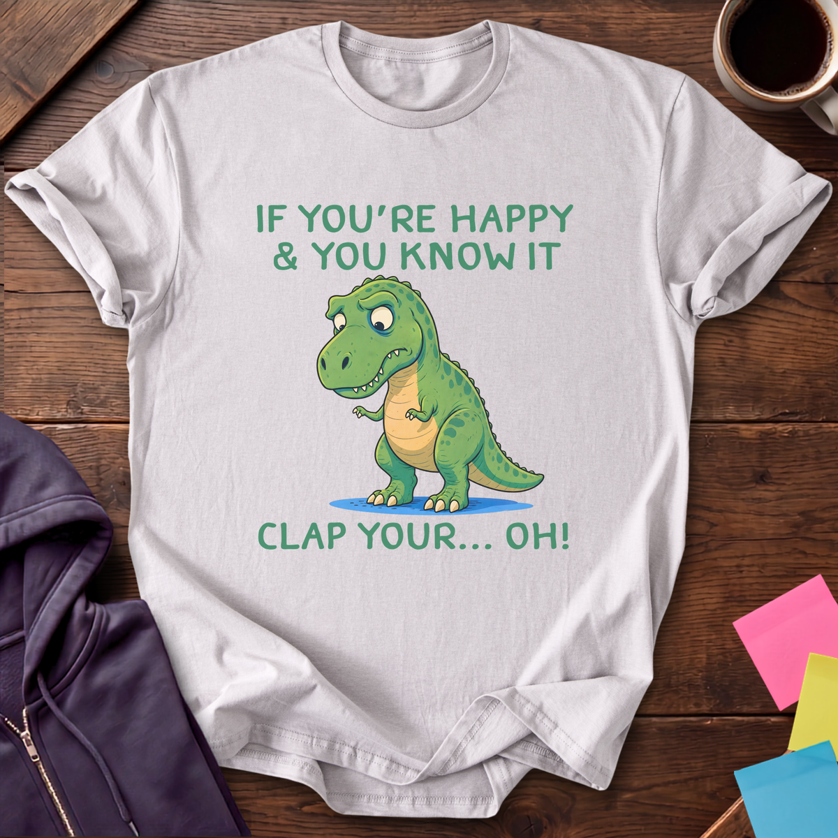 Clap Your Hands If T-Shirt — Ice Grey
