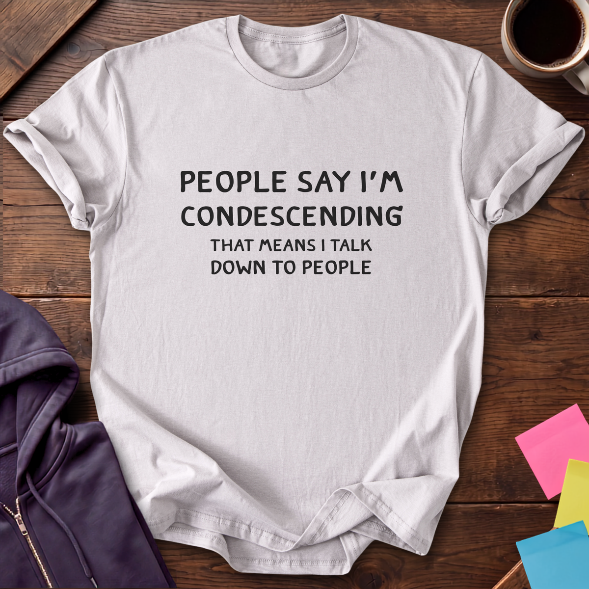 Condescending Wonka T-Shirt — Ice Grey