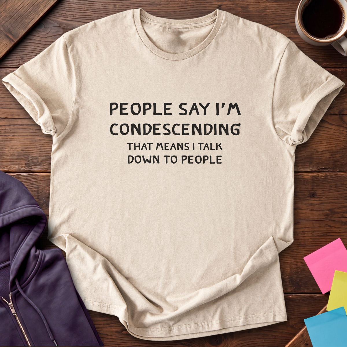 Condescending Wonka T-Shirt — Sand