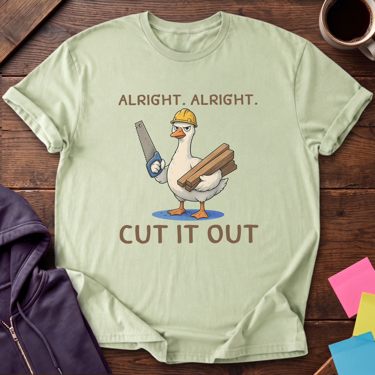 Cut It Out Goose T-Shirt — Pistachio