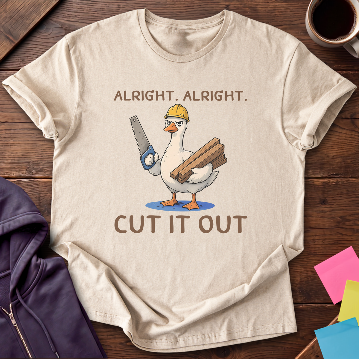 Cut It Out Goose T-Shirt — Sand