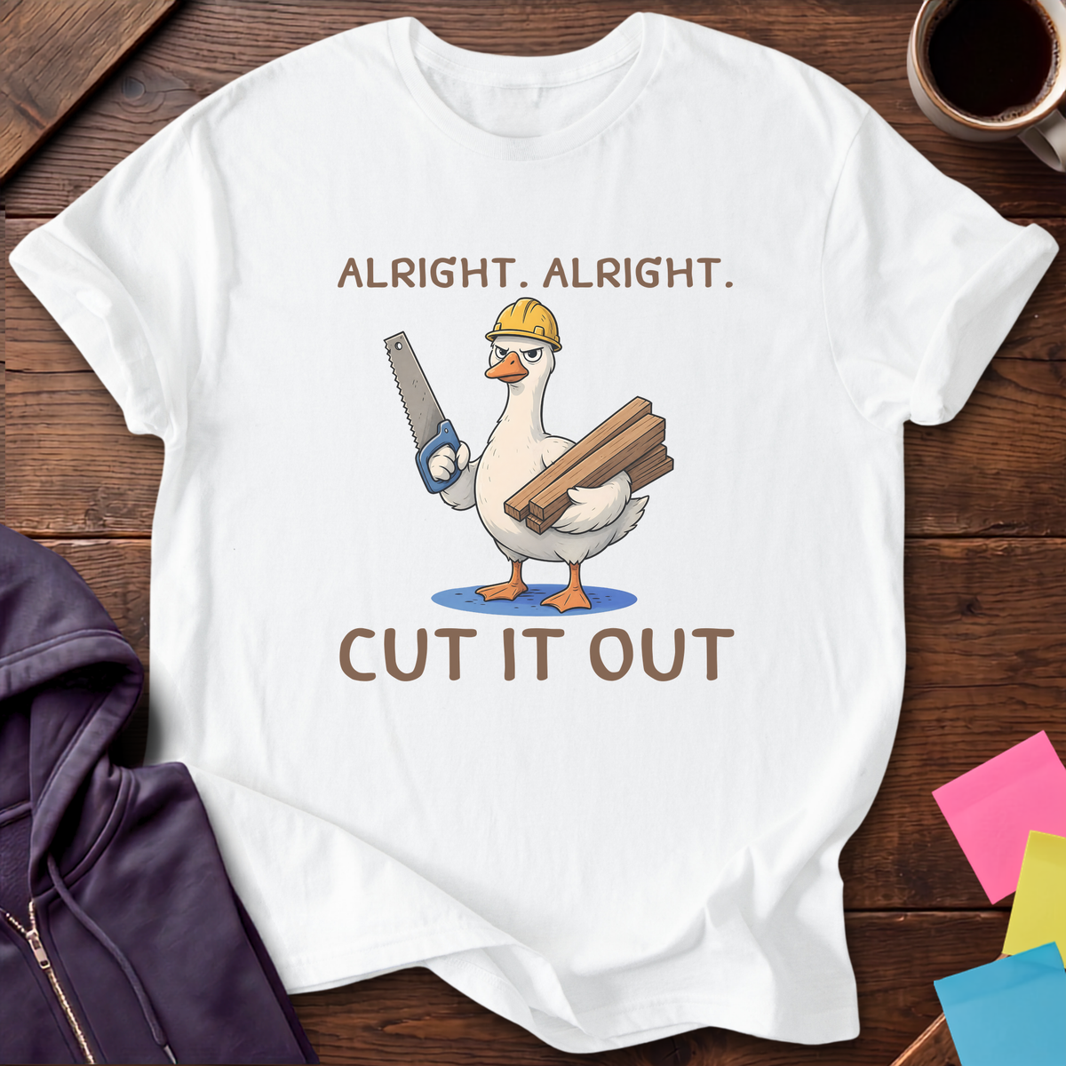 Cut It Out Goose T-Shirt — White