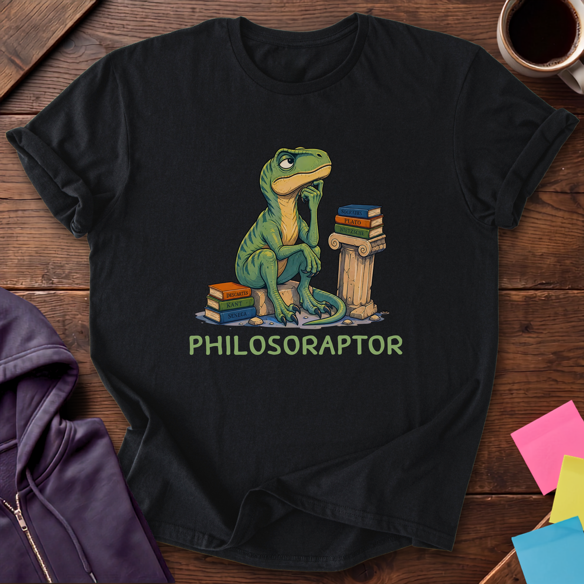Deep Thoughts By Raptor T-Shirt — Black