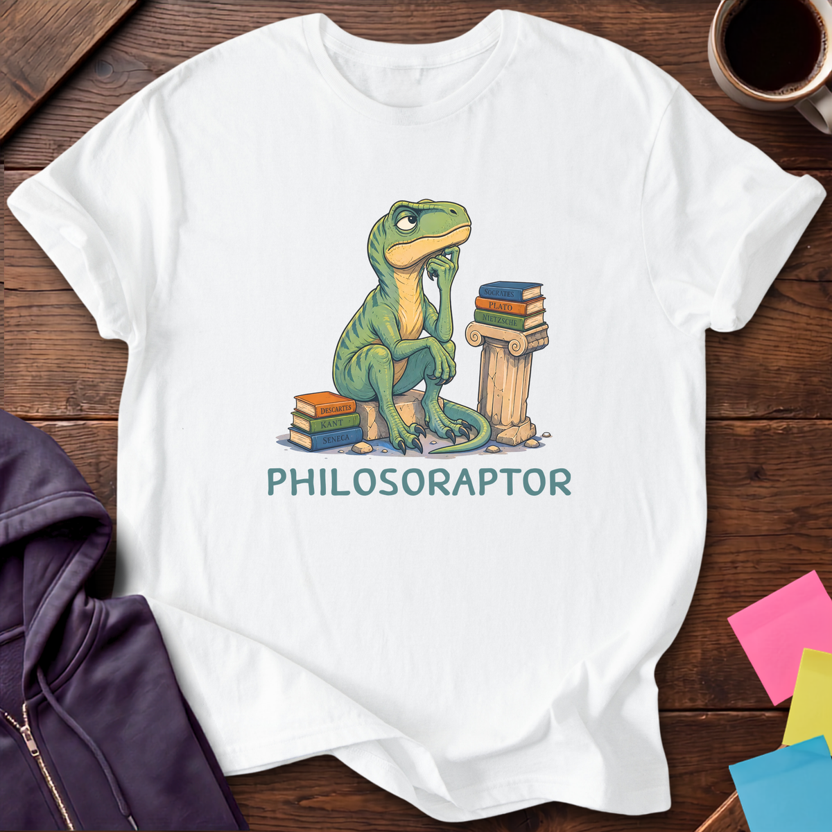 Deep Thoughts By Raptor T-Shirt — White