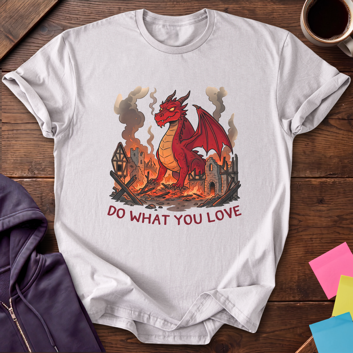 Dragon Do What You Love T-Shirt — Ice Grey