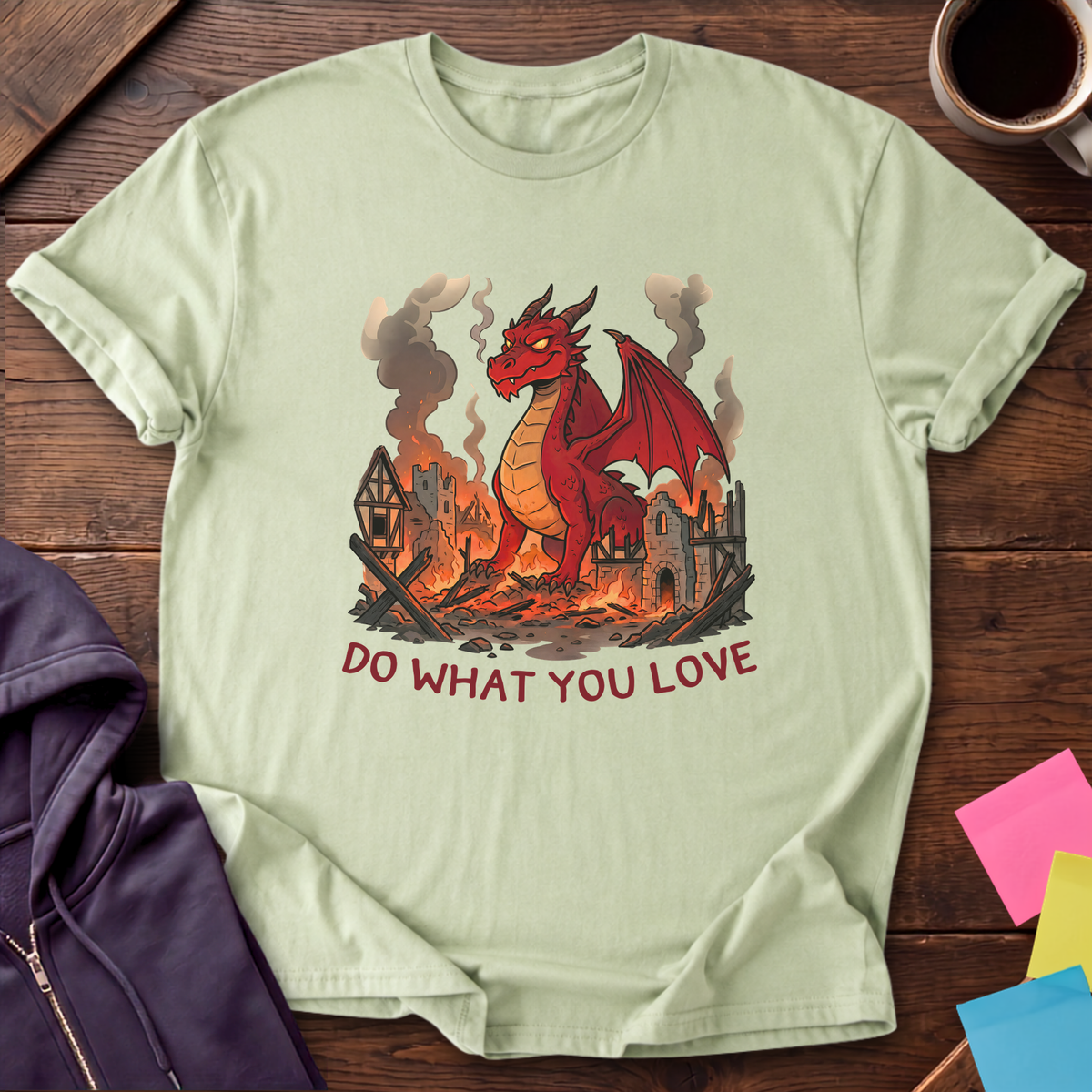Dragon Do What You Love T-Shirt — Pistachio