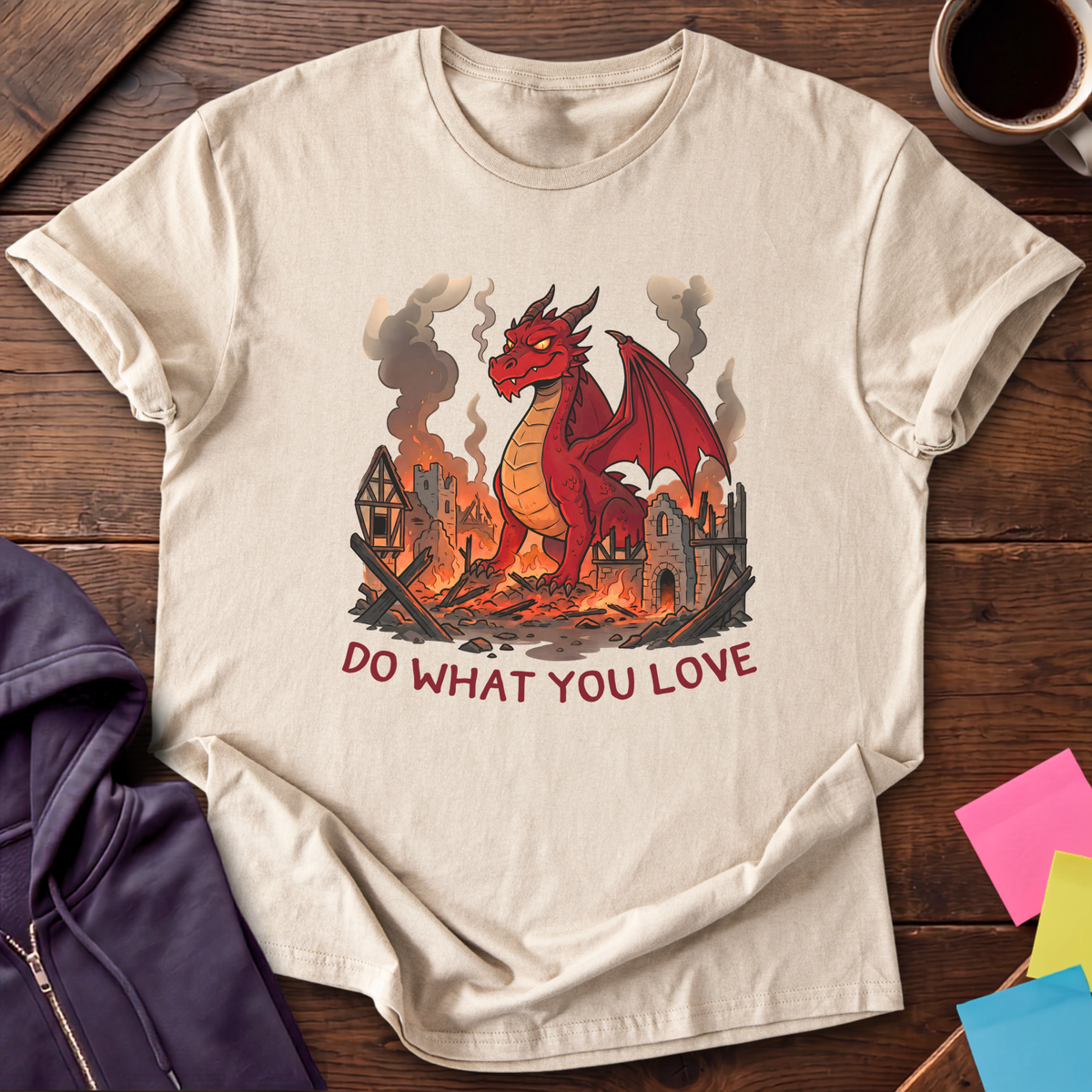 Dragon Do What You Love T-Shirt — Sand