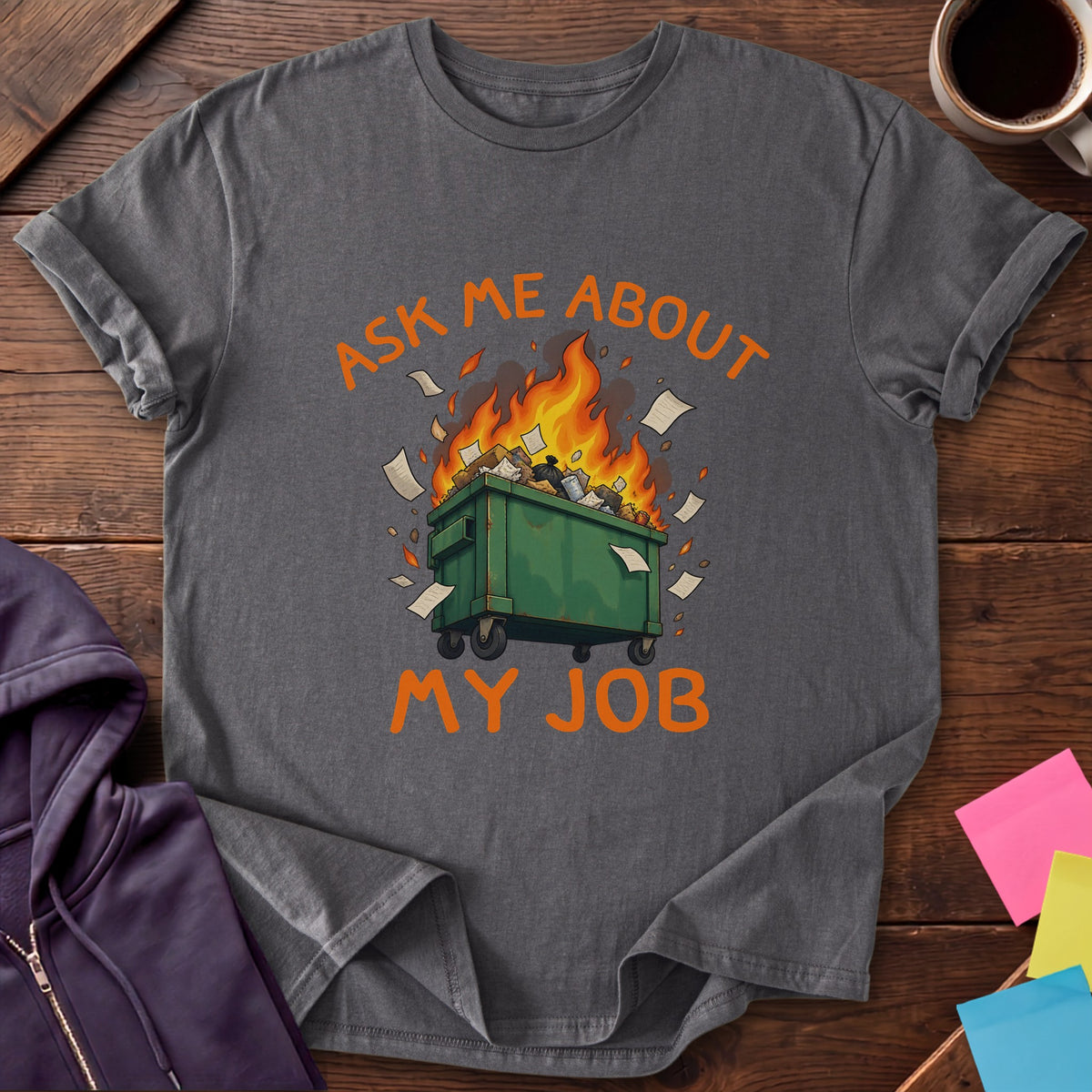 Dumpster Fire T-Shirt — Charcoal