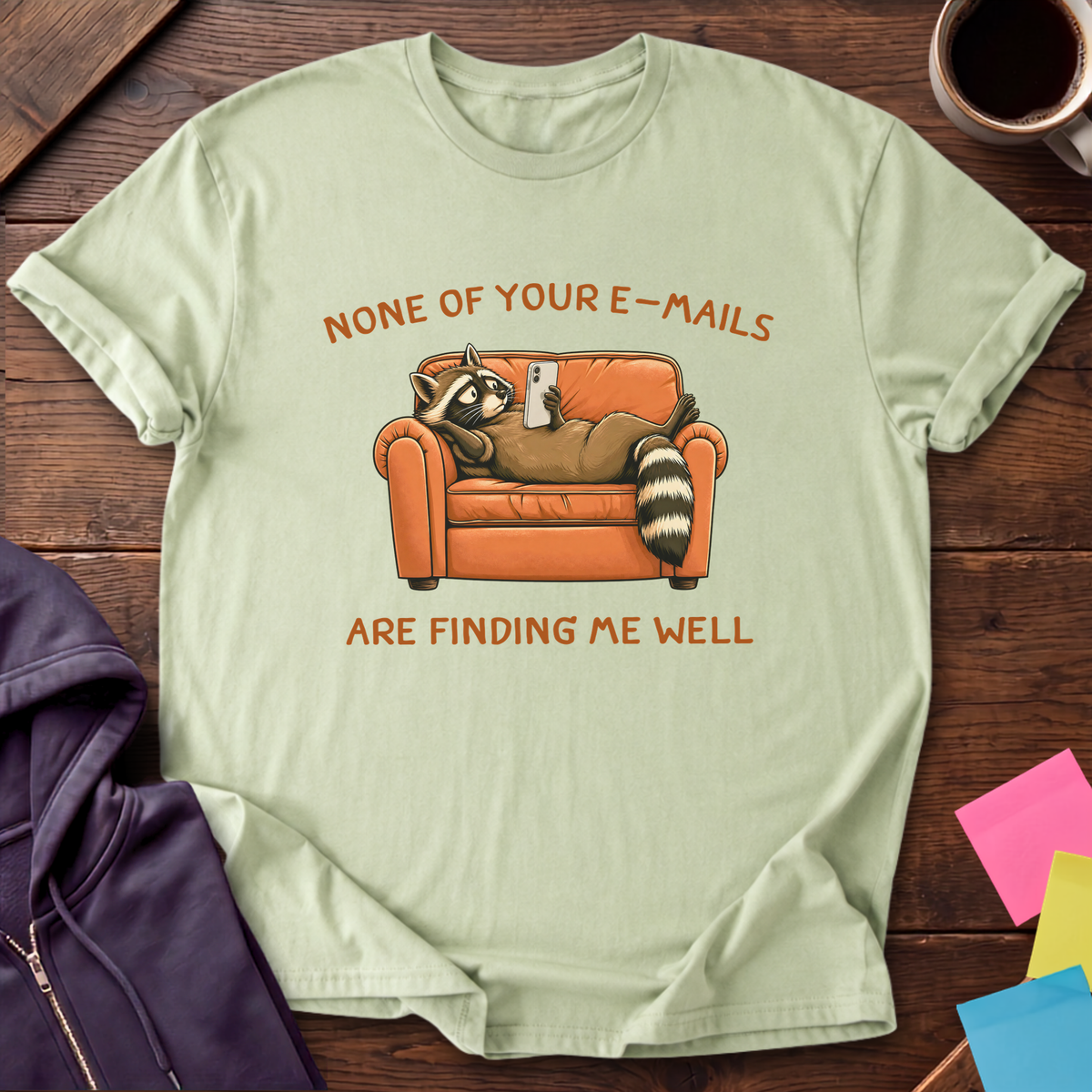Emails Finding Me Well T-Shirt — Pistachio