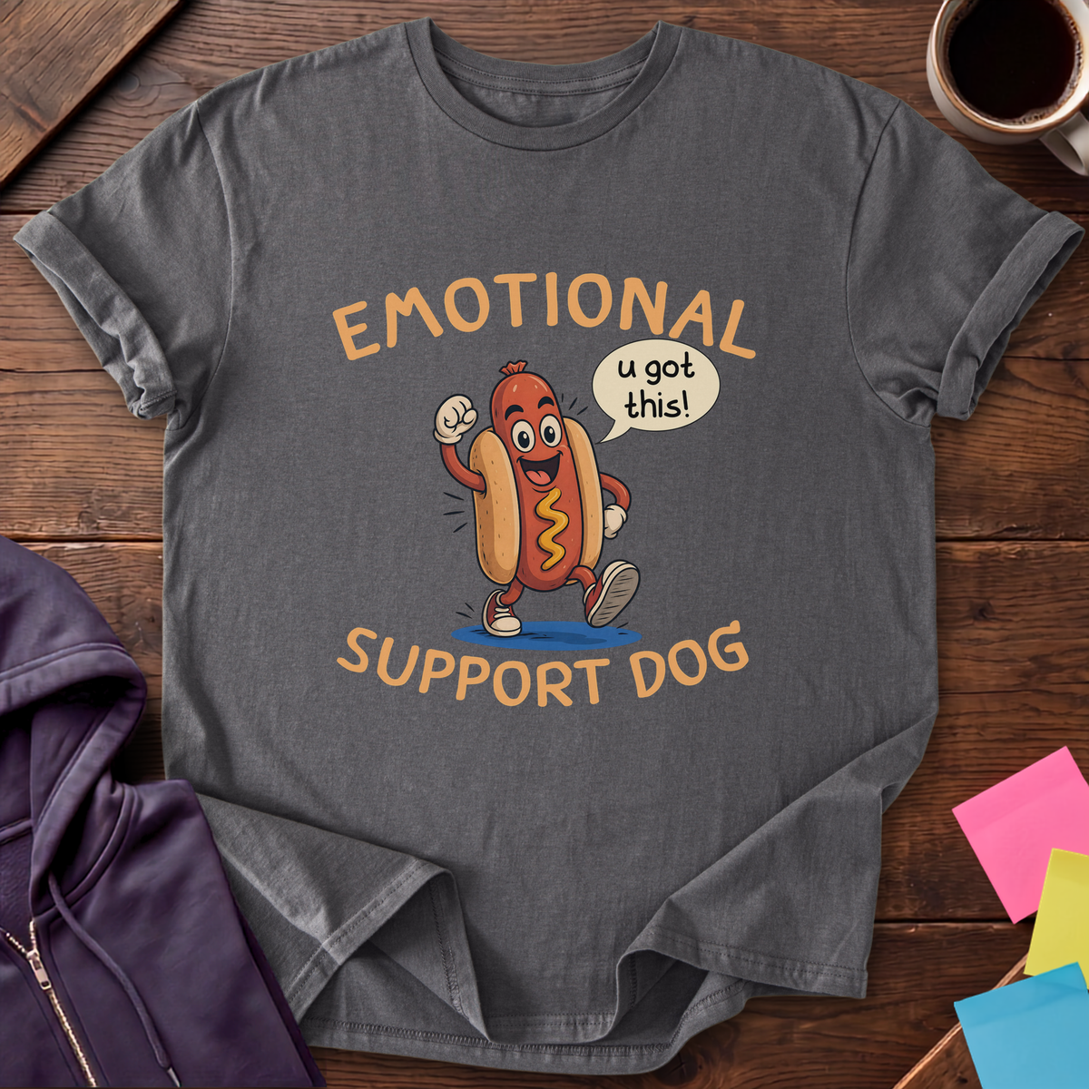 Emotional Support Dog T-Shirt — Charcoal