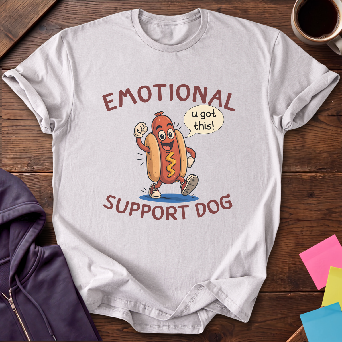 Emotional Support Dog T-Shirt — Ice Grey