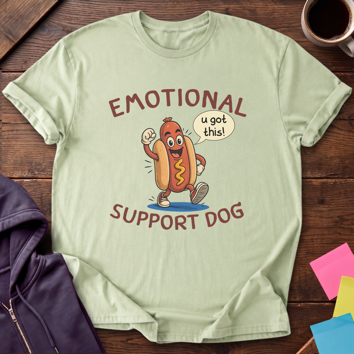 Emotional Support Dog T-Shirt — Pistachio