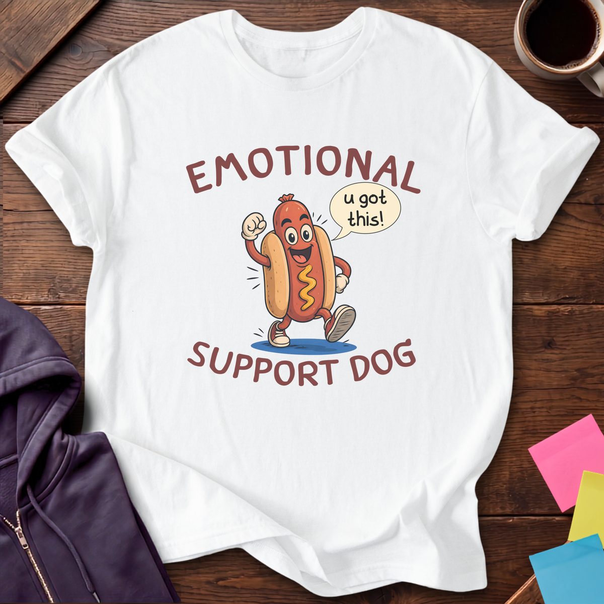 Emotional Support Dog T-Shirt — White