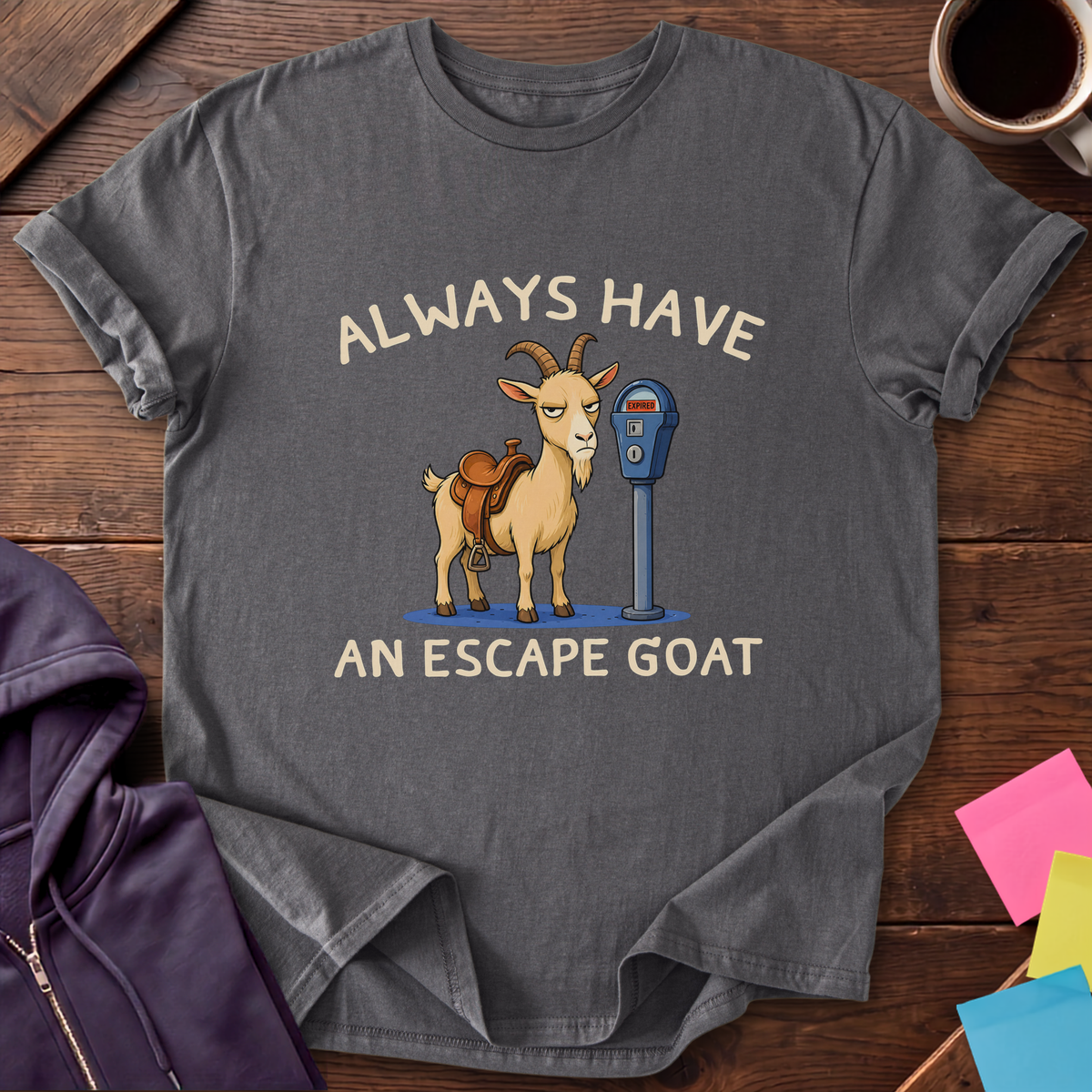 Escape Goat T-Shirt — Charcoal