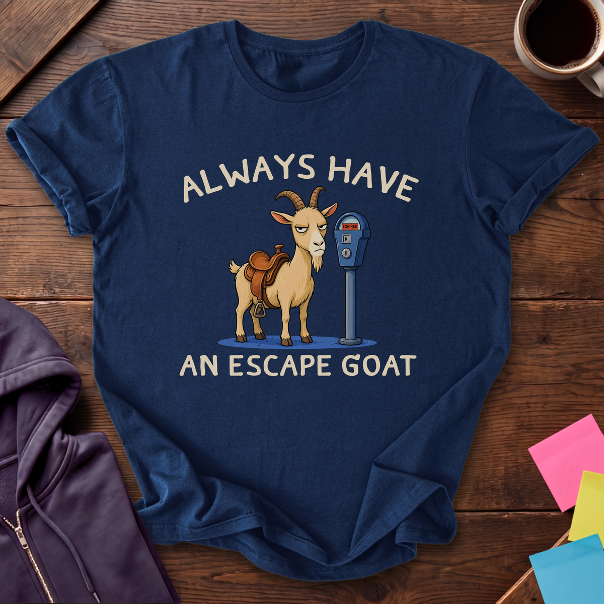 Escape Goat T-Shirt — Navy
