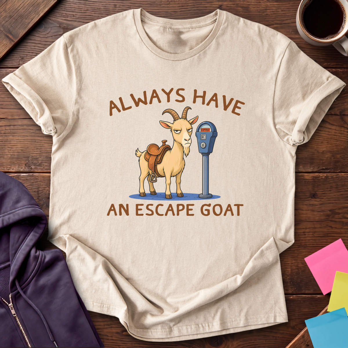 Escape Goat T-Shirt — Sand