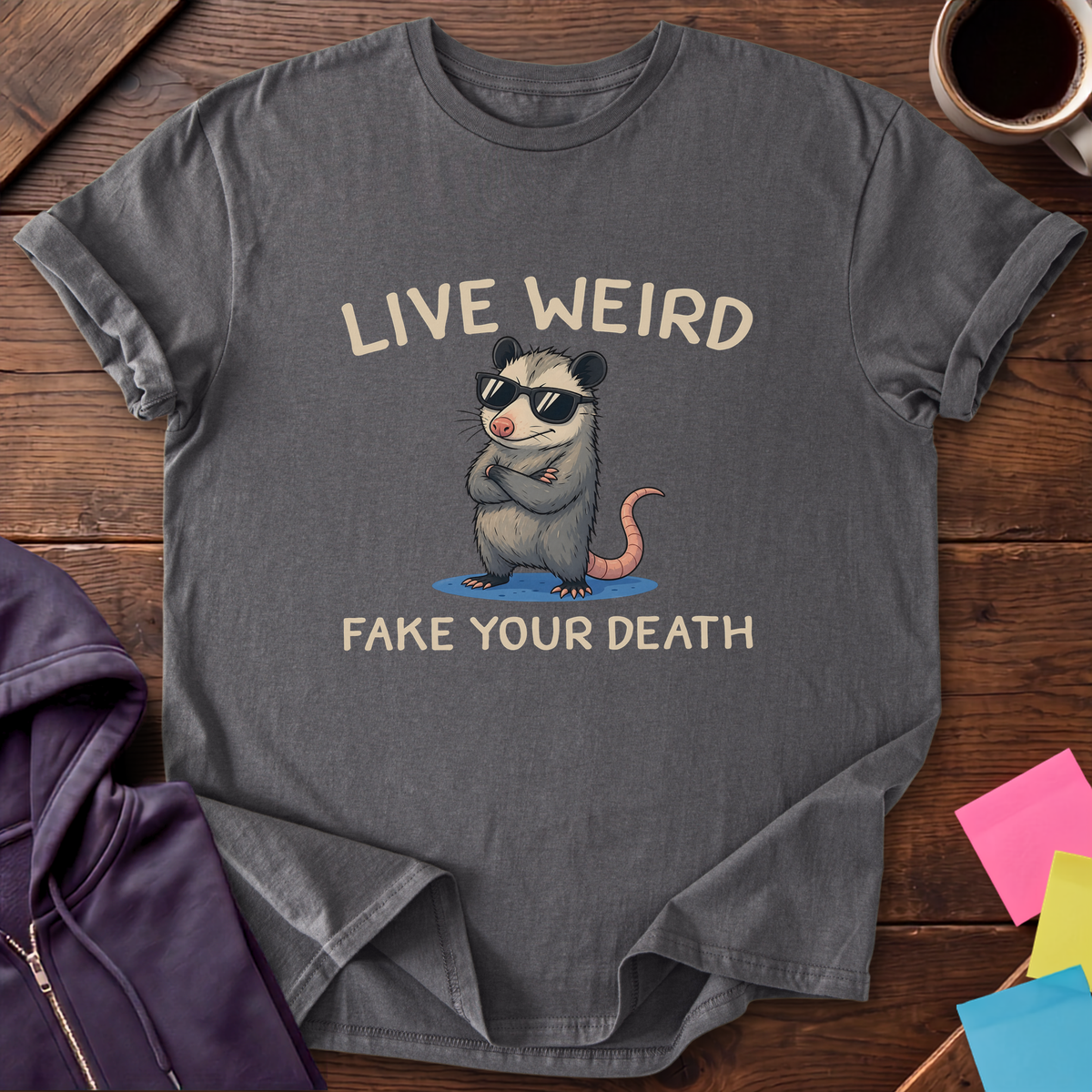 Fake Your Death T-Shirt — Charcoal