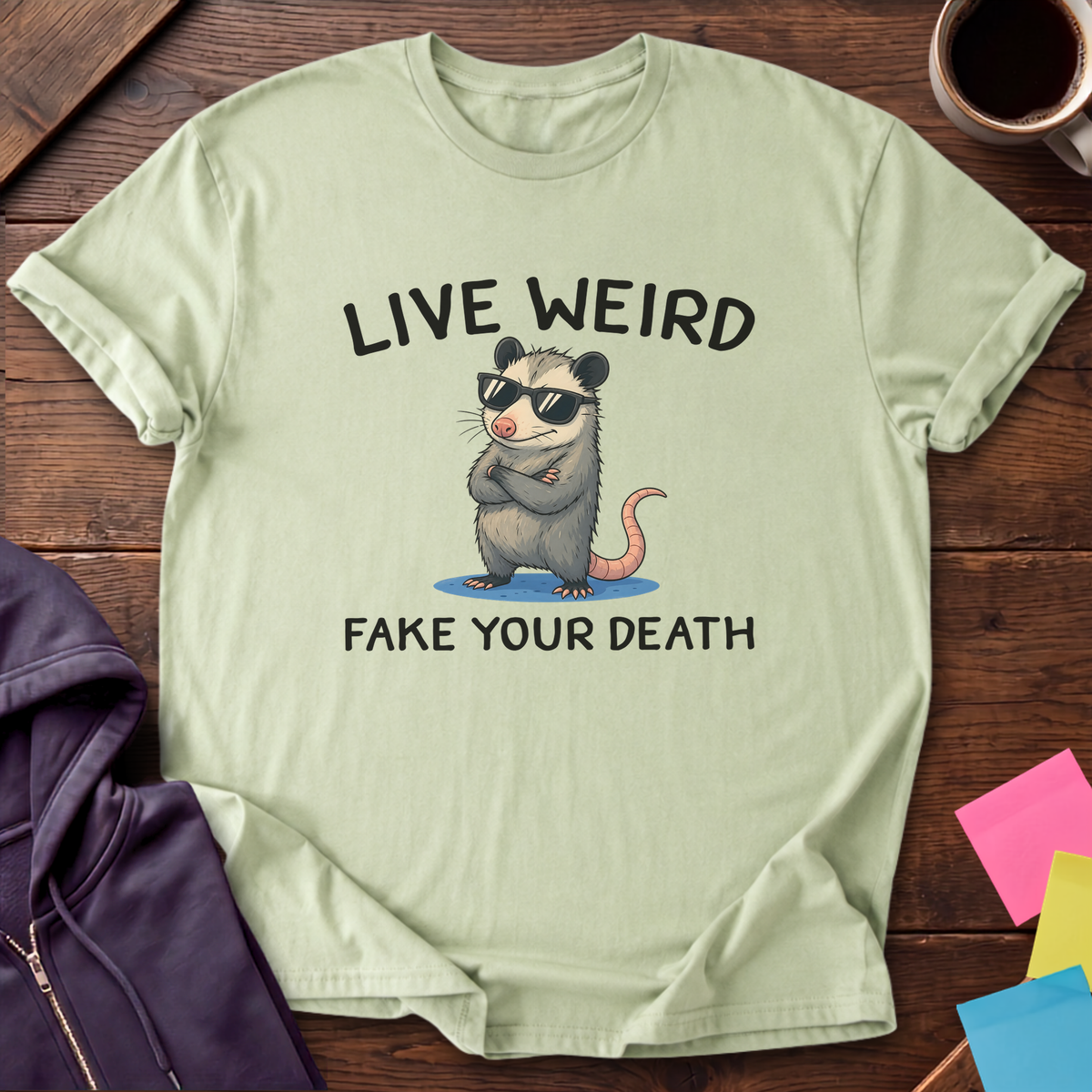 Fake Your Death T-Shirt — Pistachio