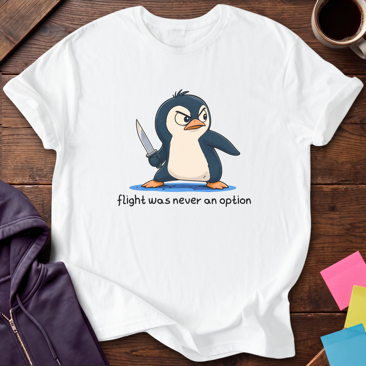 Flight Was Never An Option T-Shirt — White