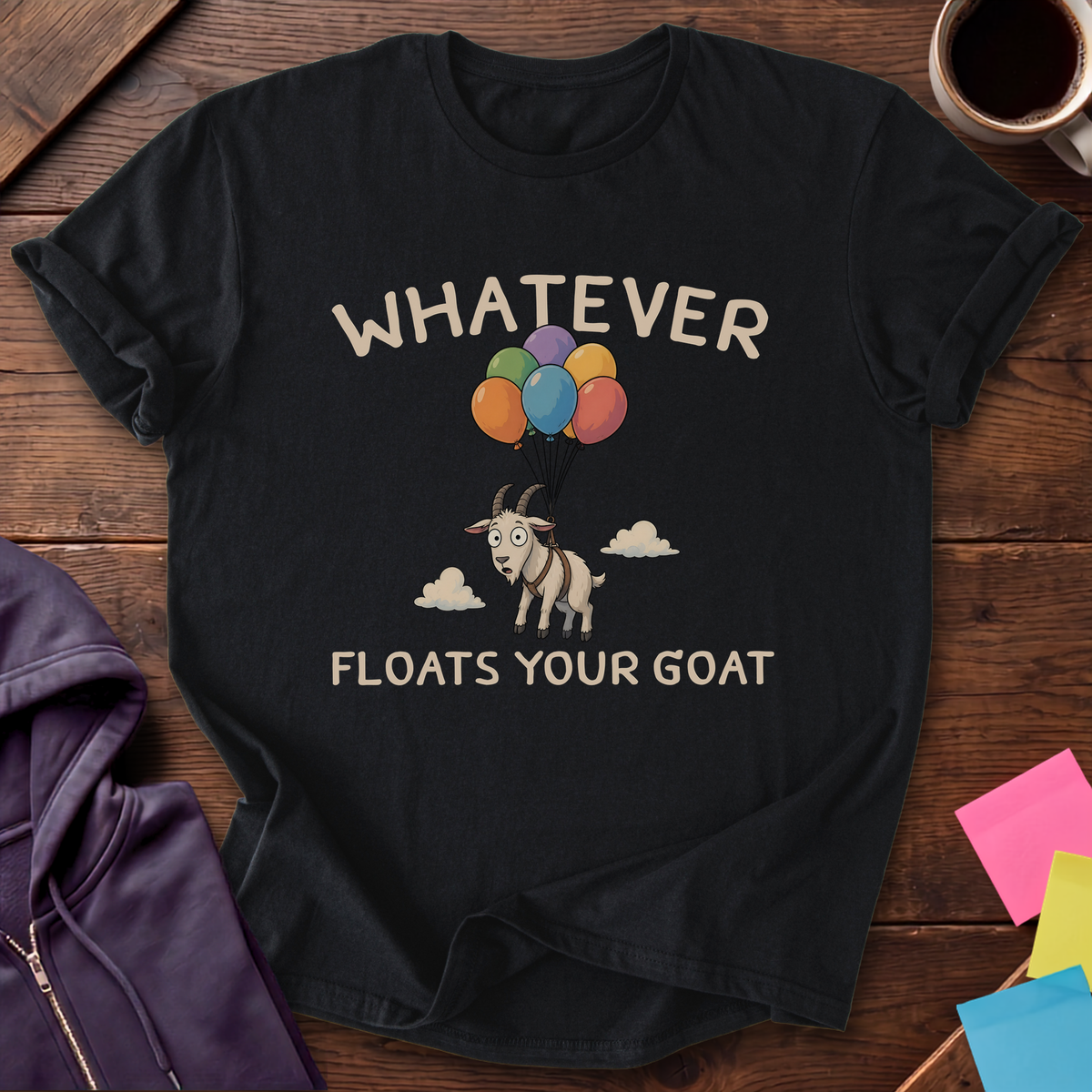 Floats Your Goat T-Shirt — Black